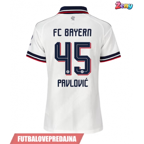 Lacne Ženy Futbalové dres Bayern Munich Aleksandar Pavlovic #45 2026-27 Krátky Rukáv - Preč